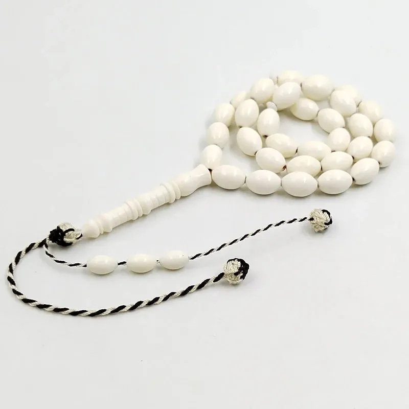 Natural Camel bone tasbih 33 prayer beads pure white Muslim misbaha arabic  level bracelet