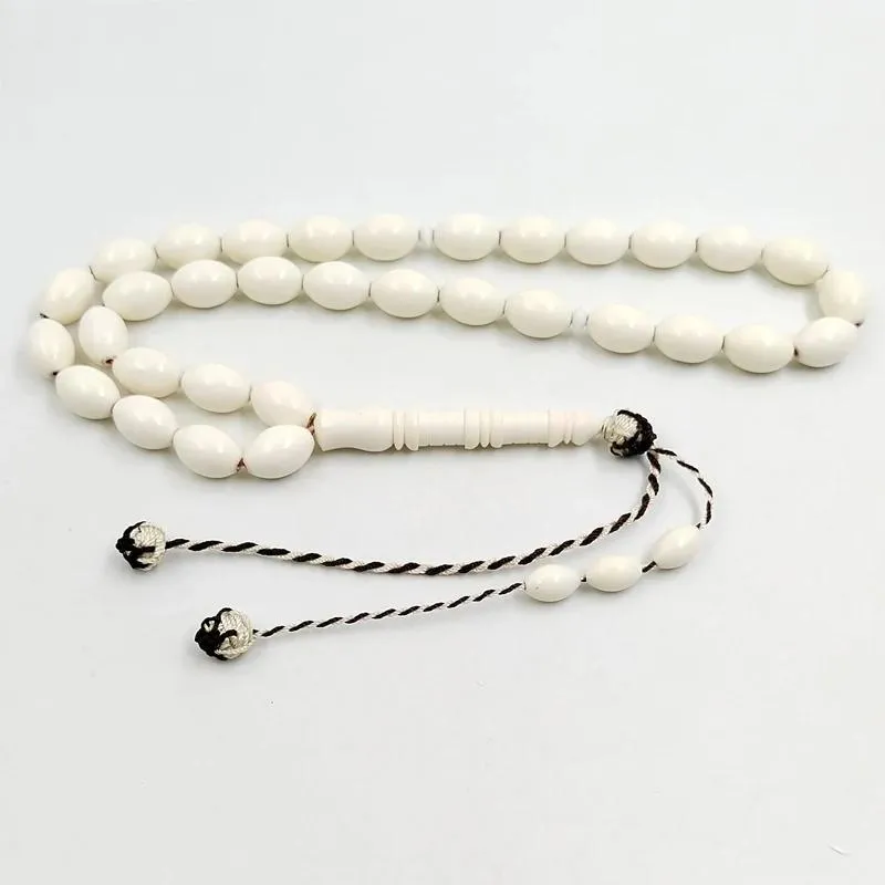 Natural Camel bone tasbih 33 prayer beads pure white Muslim misbaha arabic  level bracelet