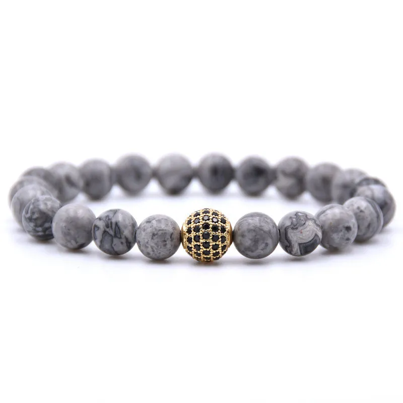 Natural Grey Stone Bracelet