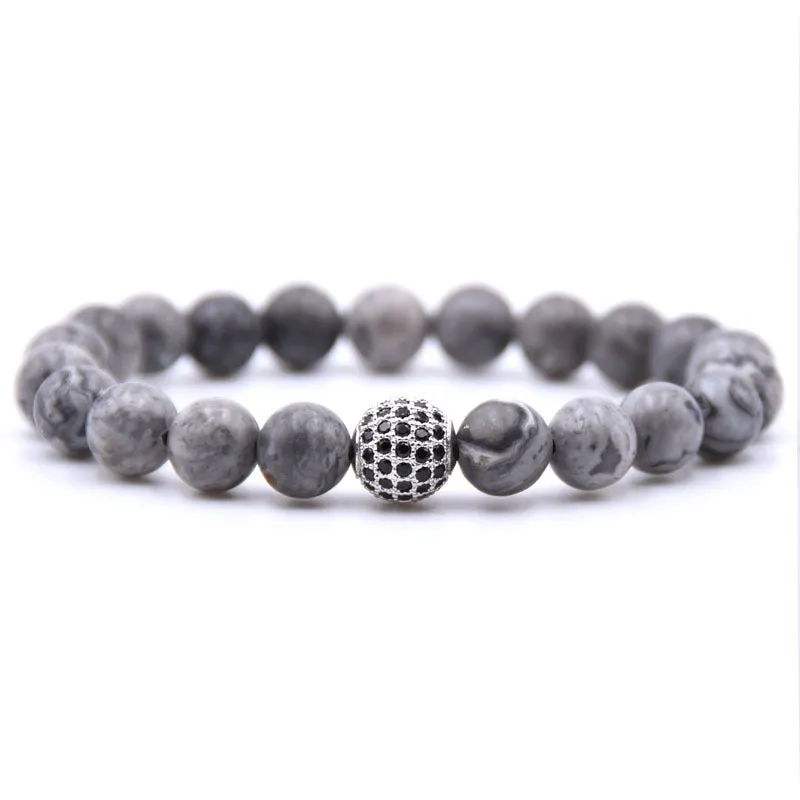 Natural Grey Stone Bracelet
