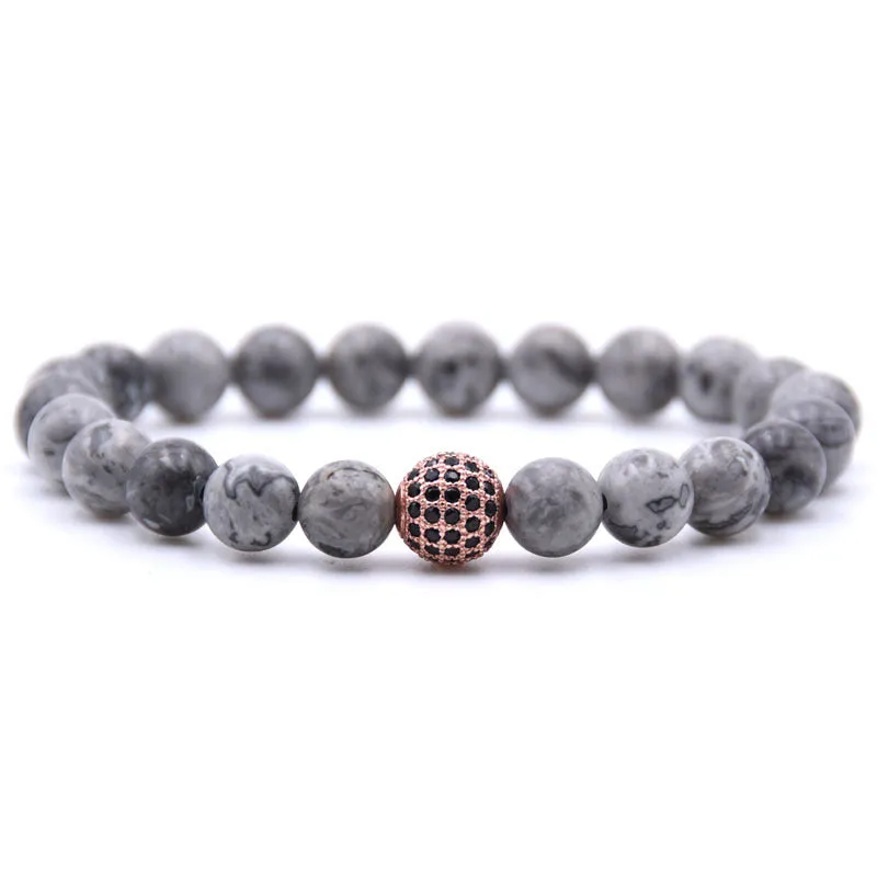 Natural Grey Stone Bracelet
