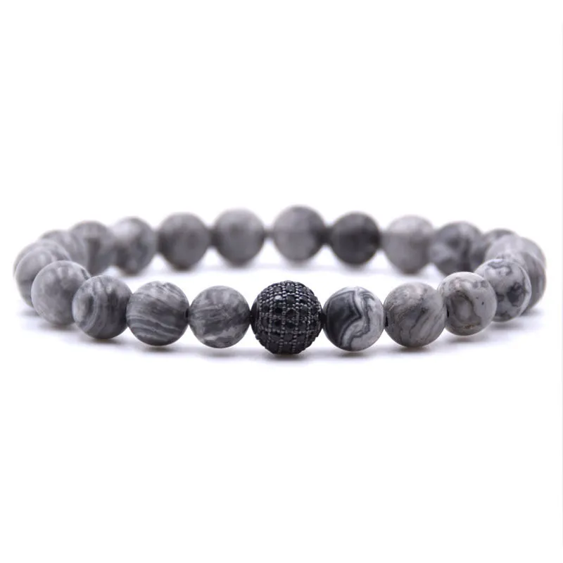 Natural Grey Stone Bracelet