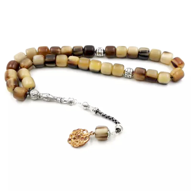 Natural ox horn Tasbih Men 33 prayer beads rosary  turkish islamic Collection level bracelet