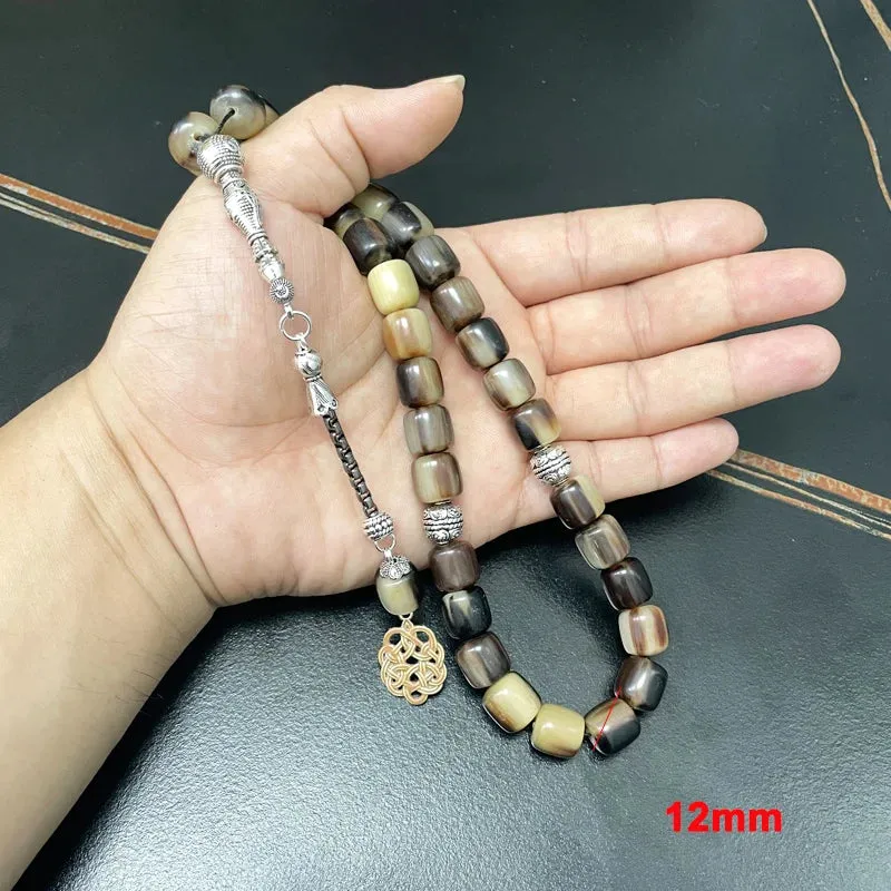Natural ox horn Tasbih Men 33 prayer beads rosary  turkish islamic Collection level bracelet