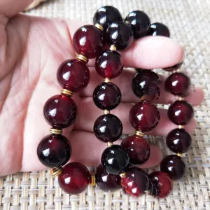 Natural Red Agate Chalcedony Bracelet