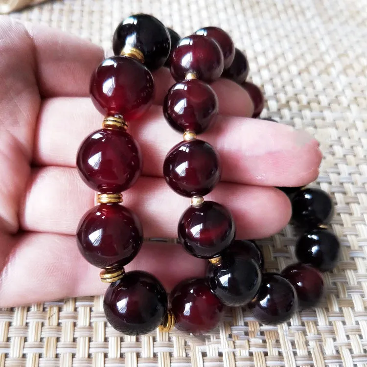Natural Red Agate Chalcedony Bracelet