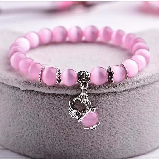 Natural red agate crystal bracelet