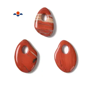 Natural Red Jasper Irregular Shape Pendant Size 25x35mm Sold per Piece