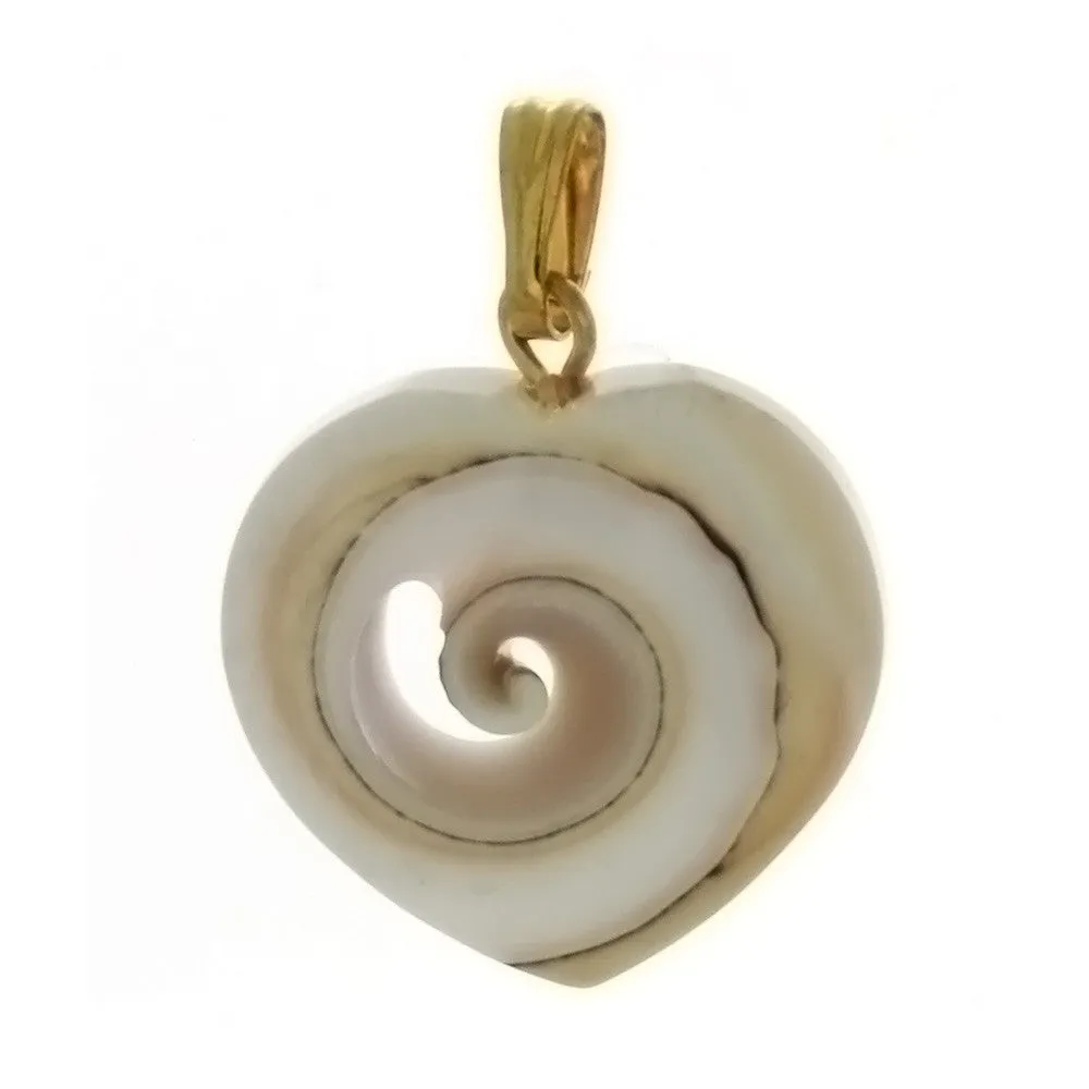 NATURAL SHELL SHIVA HEART 18 X 20 MM PENDANT