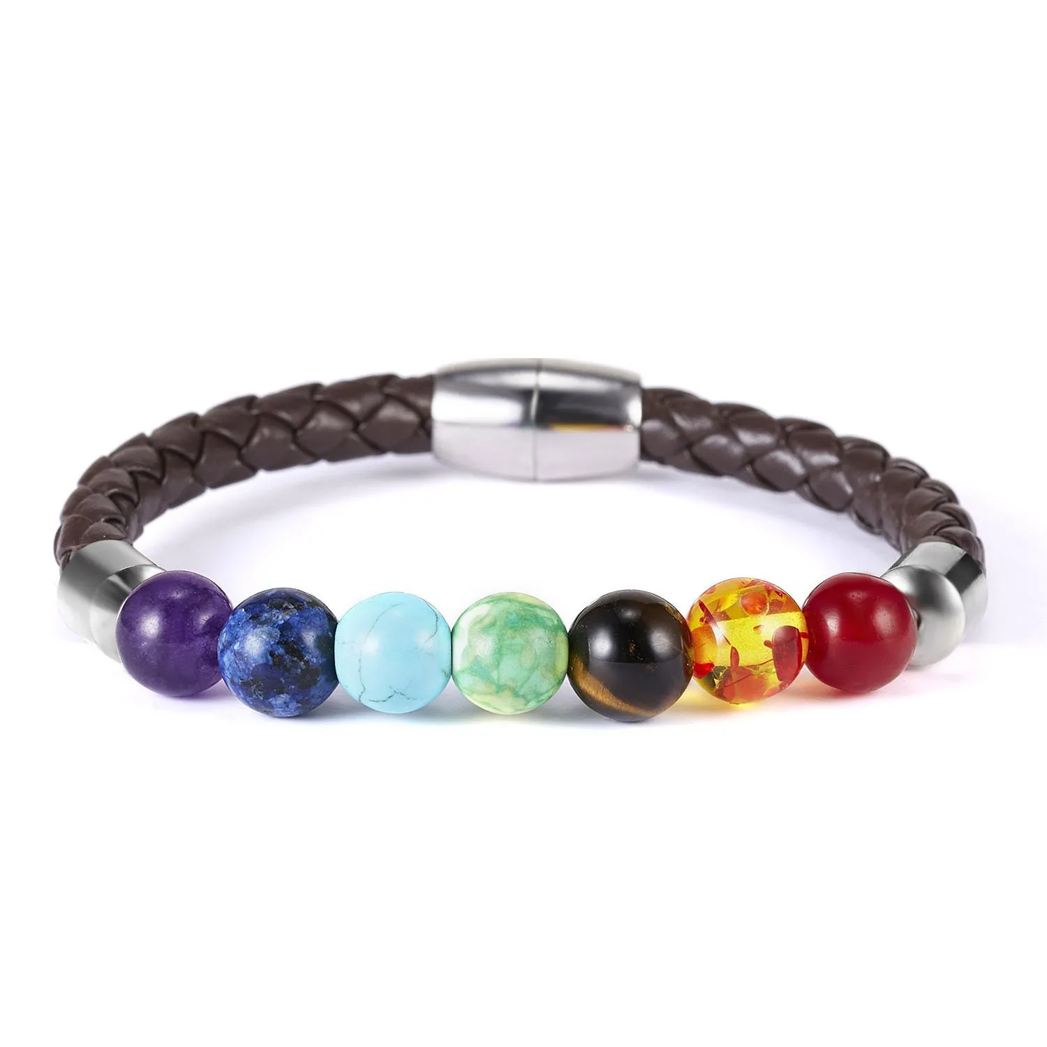 Natural stone magnetic buckle bead bracelet
