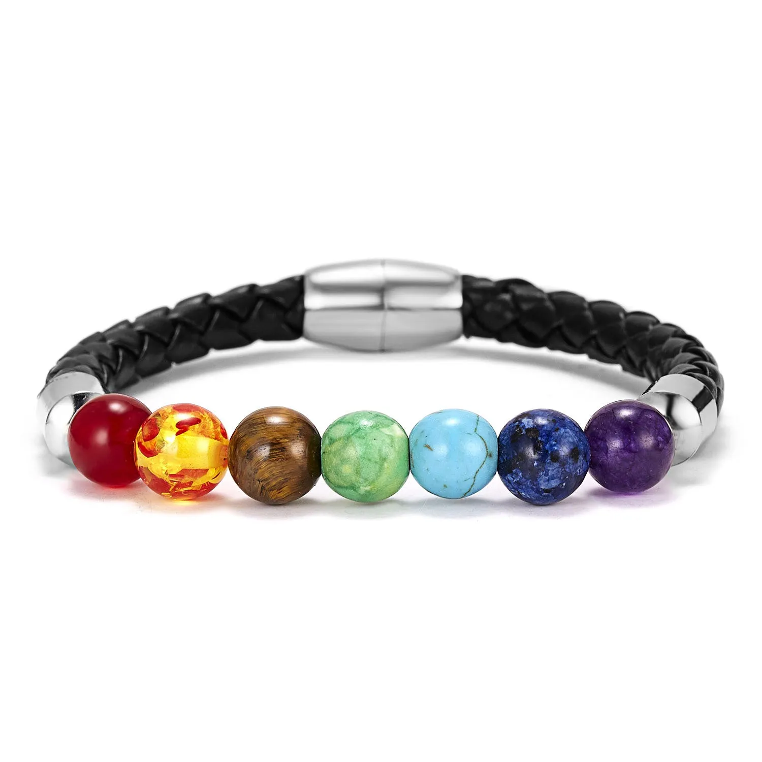 Natural stone magnetic buckle bead bracelet
