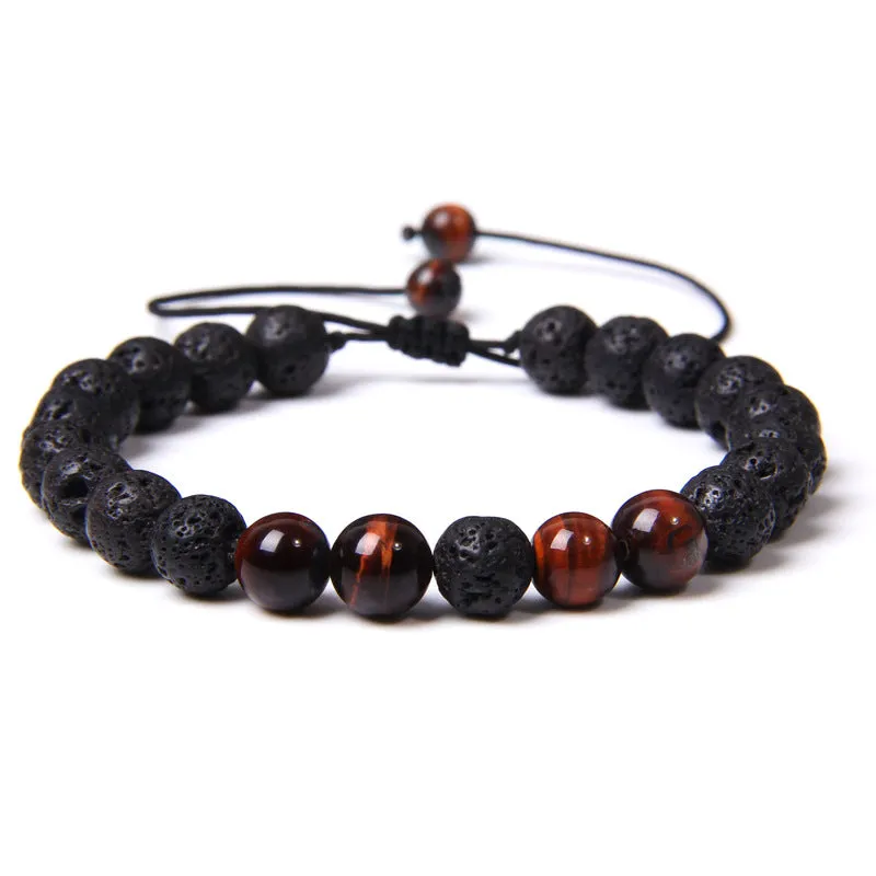 Natural Tiger Eye Stone Essential Oil Bracelet Women's Adjustable