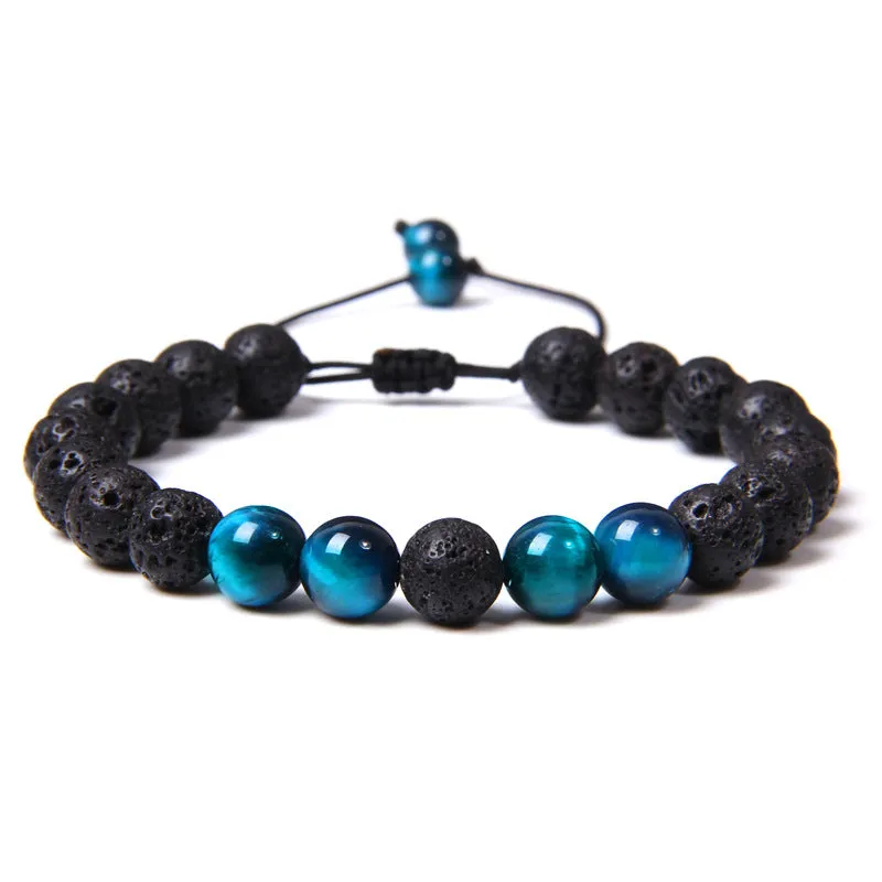 Natural Tiger Eye Stone Essential Oil Bracelet Women's Adjustable