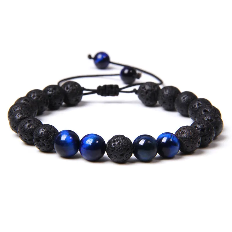 Natural Tiger Eye Stone Essential Oil Bracelet Women's Adjustable