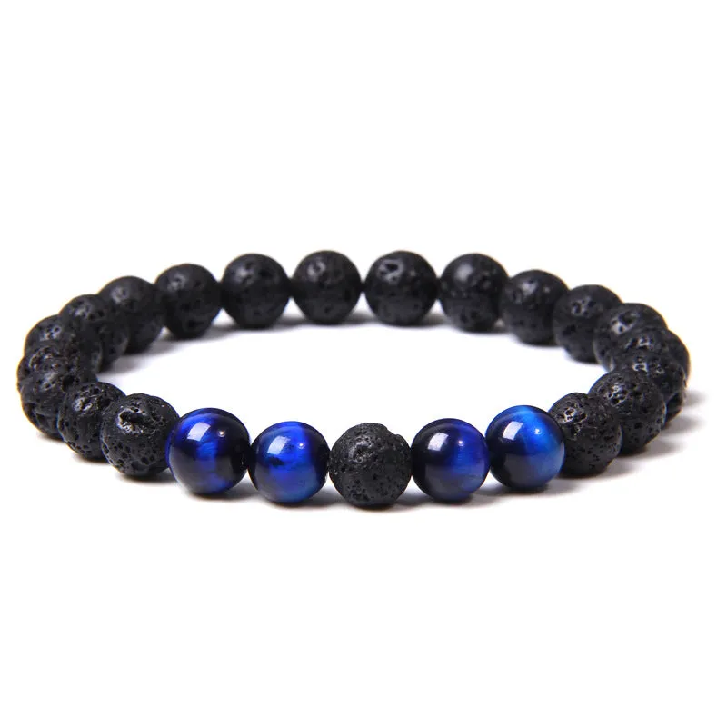 Natural Tiger Eye Stone Essential Oil Bracelet Women's Adjustable
