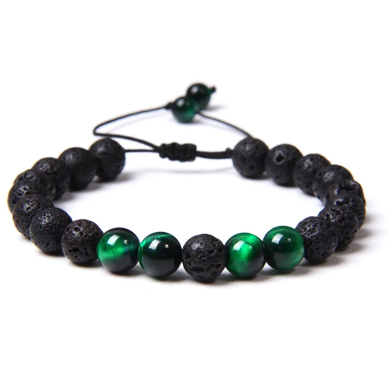 Natural Tiger Eye Stone Essential Oil Bracelet Women's Adjustable