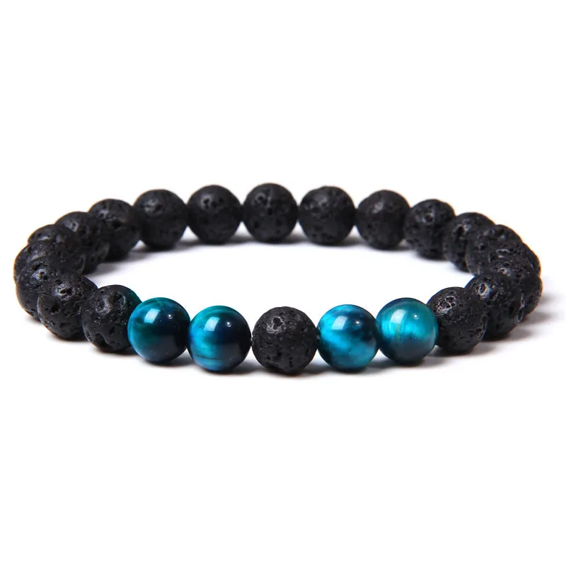 Natural Tiger Eye Stone Essential Oil Bracelet Women's Adjustable