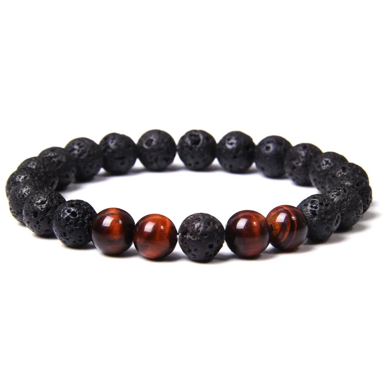 Natural Tiger Eye Stone Essential Oil Bracelet Women's Adjustable