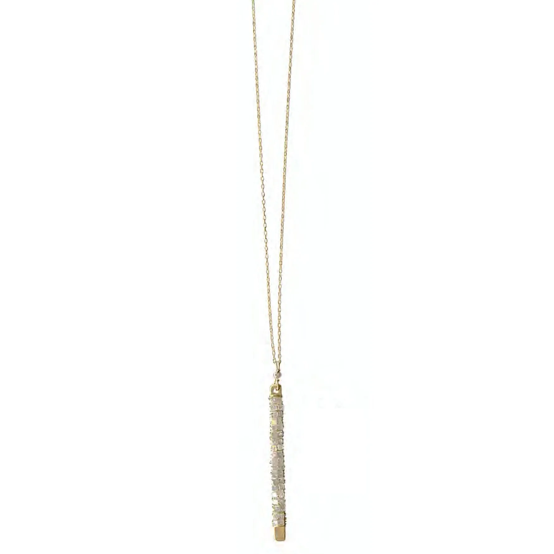 Necklace D101 with Grey Diamonds by Michelle Pressler Jewelry