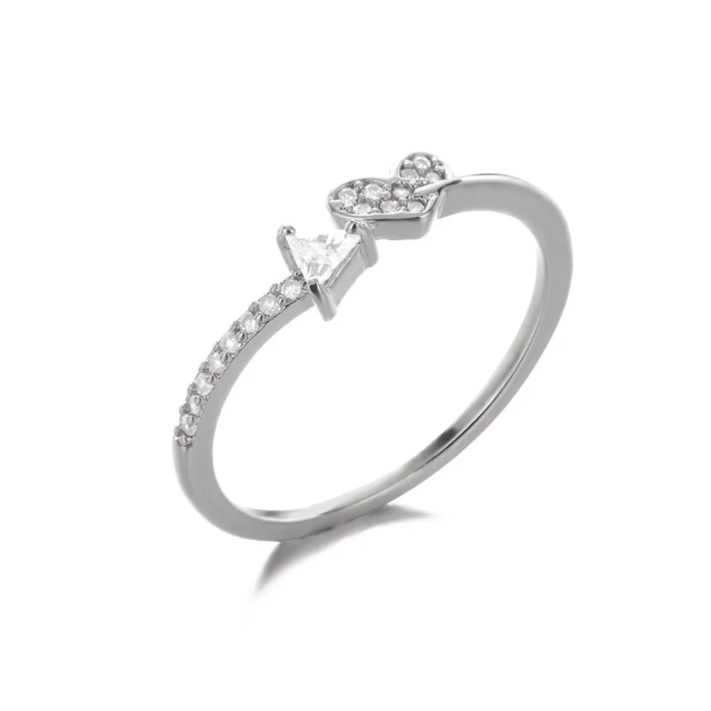 New Adjustable Women's Ring Wedding Engagement Golden Color Metal Ring