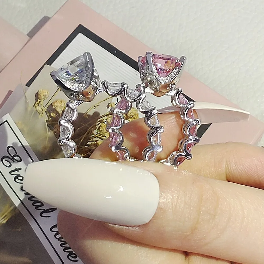 NEW ARRIVAL Design Fashion AAA  Quality Cubic Zirconia Diamonds Luxury Wedding Rings