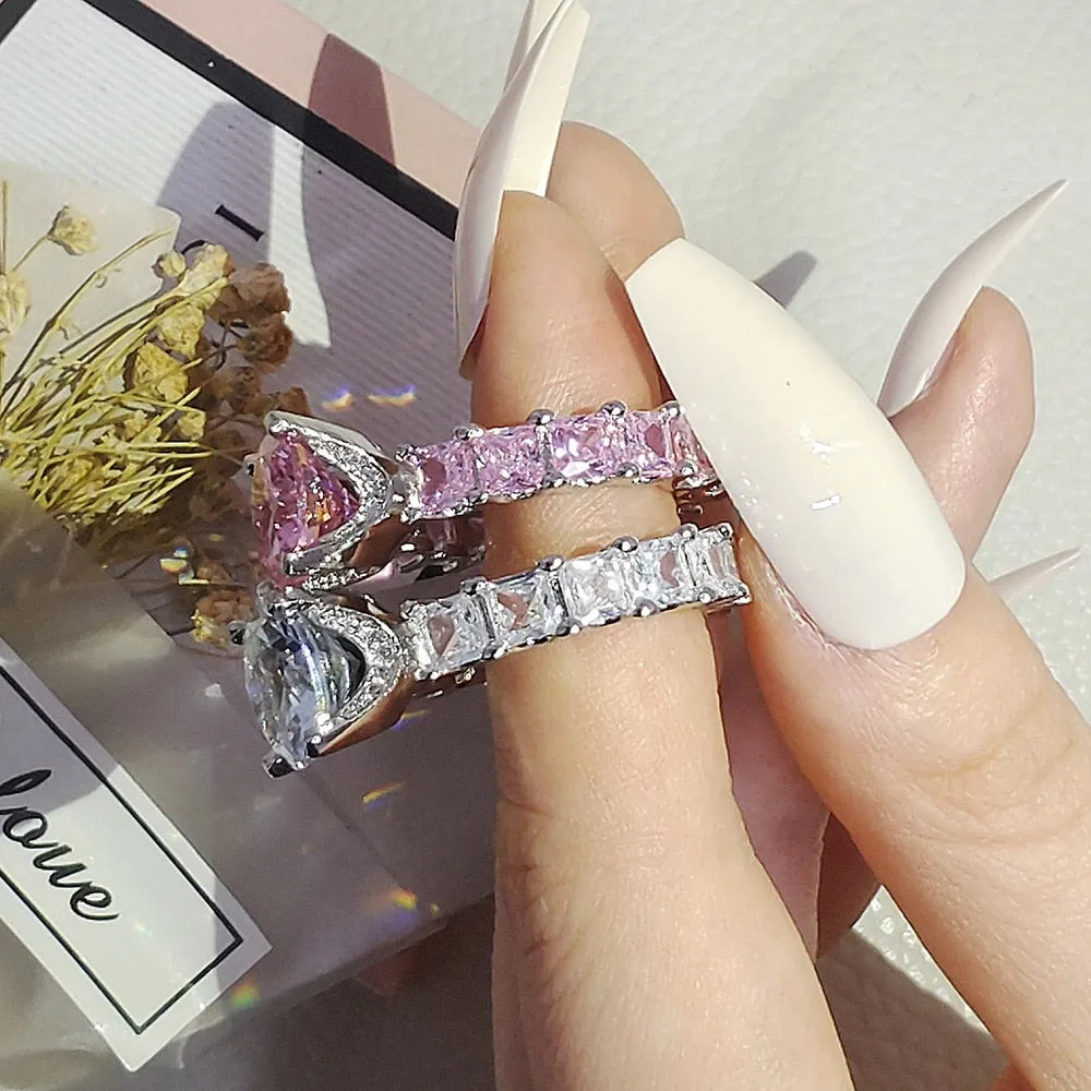NEW ARRIVAL Design Fashion AAA  Quality Cubic Zirconia Diamonds Luxury Wedding Rings