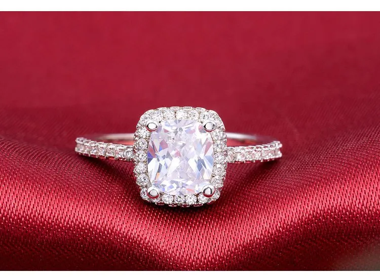 NEW ARRIVAL Original Design White Yellow Pink Colour AAA  Quality CZ Diamonds Engagement Rings