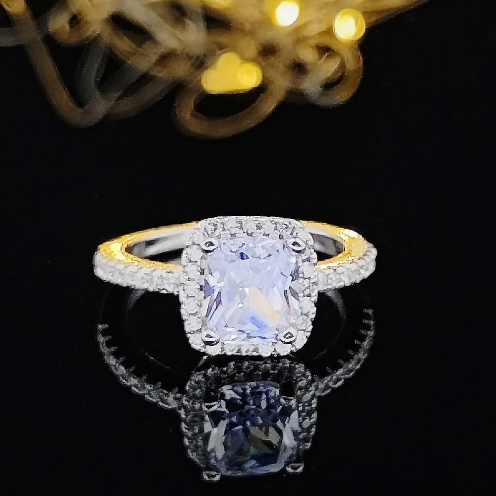 NEW ARRIVAL Original Design White Yellow Pink Colour AAA  Quality CZ Diamonds Engagement Rings