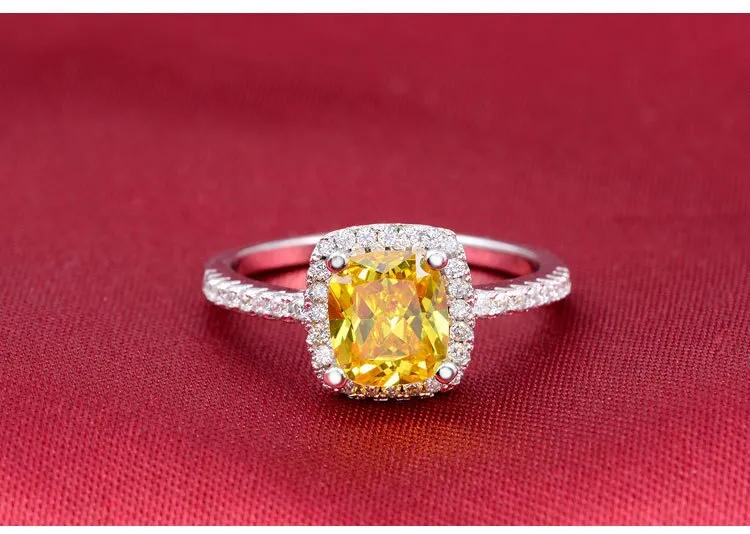NEW ARRIVAL Original Design White Yellow Pink Colour AAA  Quality CZ Diamonds Engagement Rings