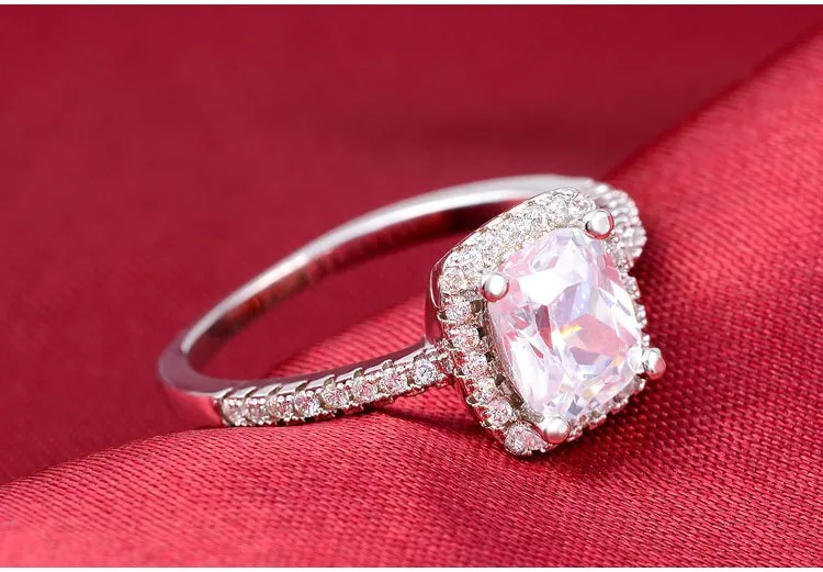 NEW ARRIVAL Original Design White Yellow Pink Colour AAA  Quality CZ Diamonds Engagement Rings