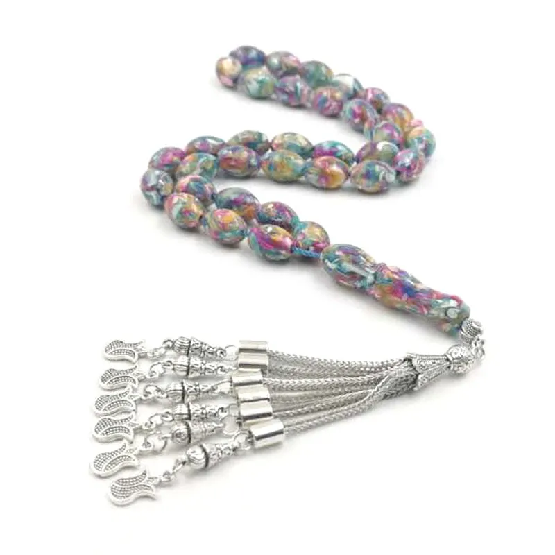 New arrived Tasbih Natural Color mixing Natural seeshell special gift Muslim 33 prayer beads