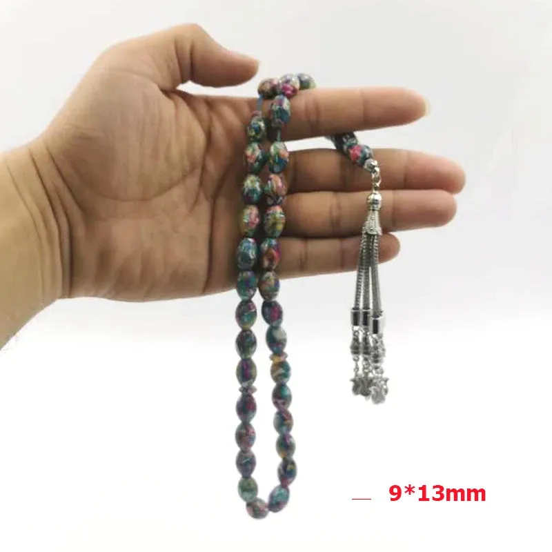 New arrived Tasbih Natural Color mixing Natural seeshell special gift Muslim 33 prayer beads