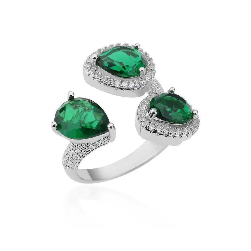 New Fashion Trand Square Quality Zircon Adjustable Stainless Steel Rings For Girls, Women Aesthetic Jewellery