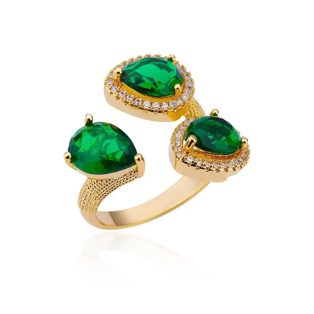 New Fashion Trand Square Quality Zircon Adjustable Stainless Steel Rings For Girls, Women Aesthetic Jewellery