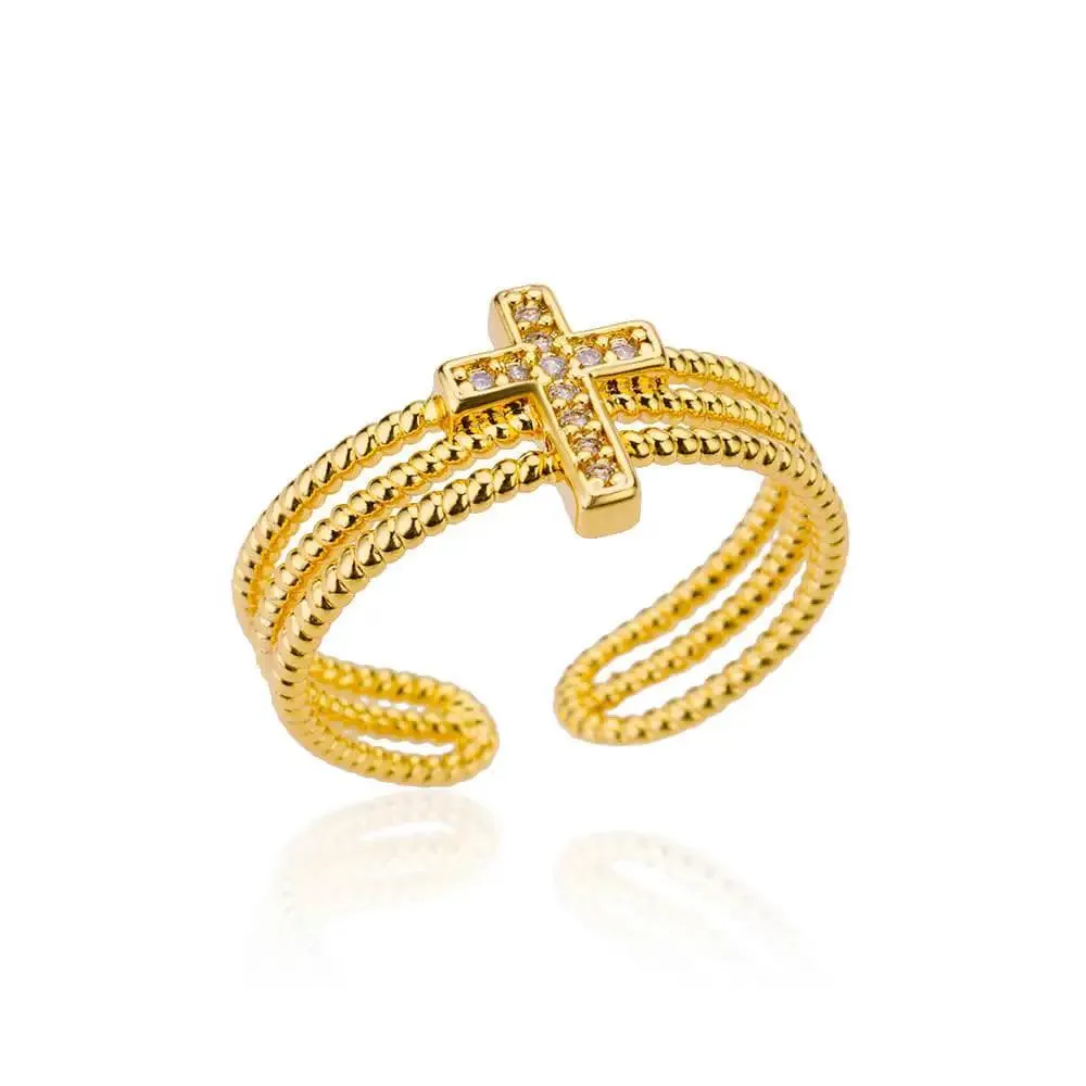 New Fashion Trand Square Quality Zircon Adjustable Stainless Steel Rings For Girls, Women Aesthetic Jewellery