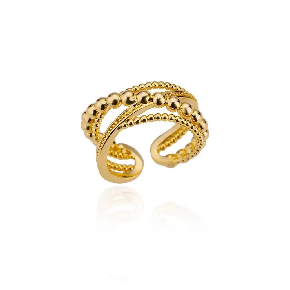 New Fashion Trand Square Quality Zircon Adjustable Stainless Steel Rings For Girls, Women Aesthetic Jewellery