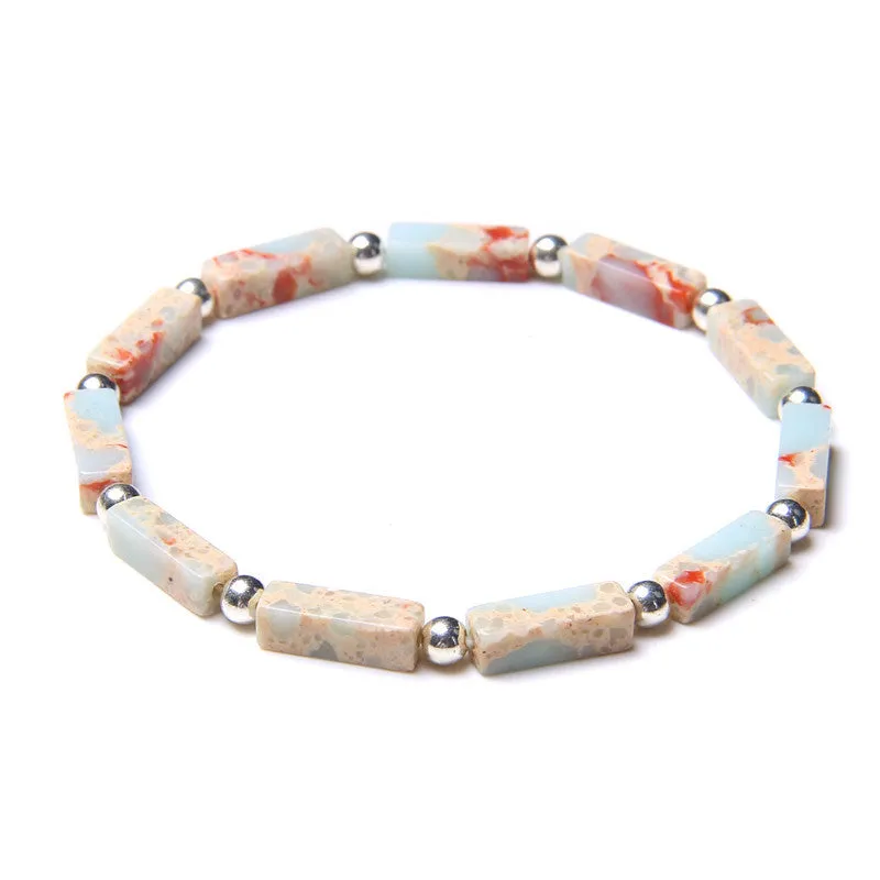 New Natural Rectangular Bead Bracelet