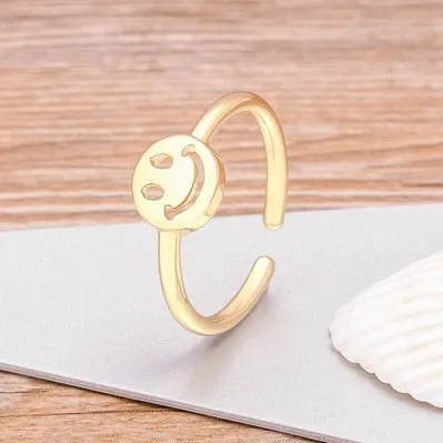 New Trendy Jewelry Open Heart Rings For Women