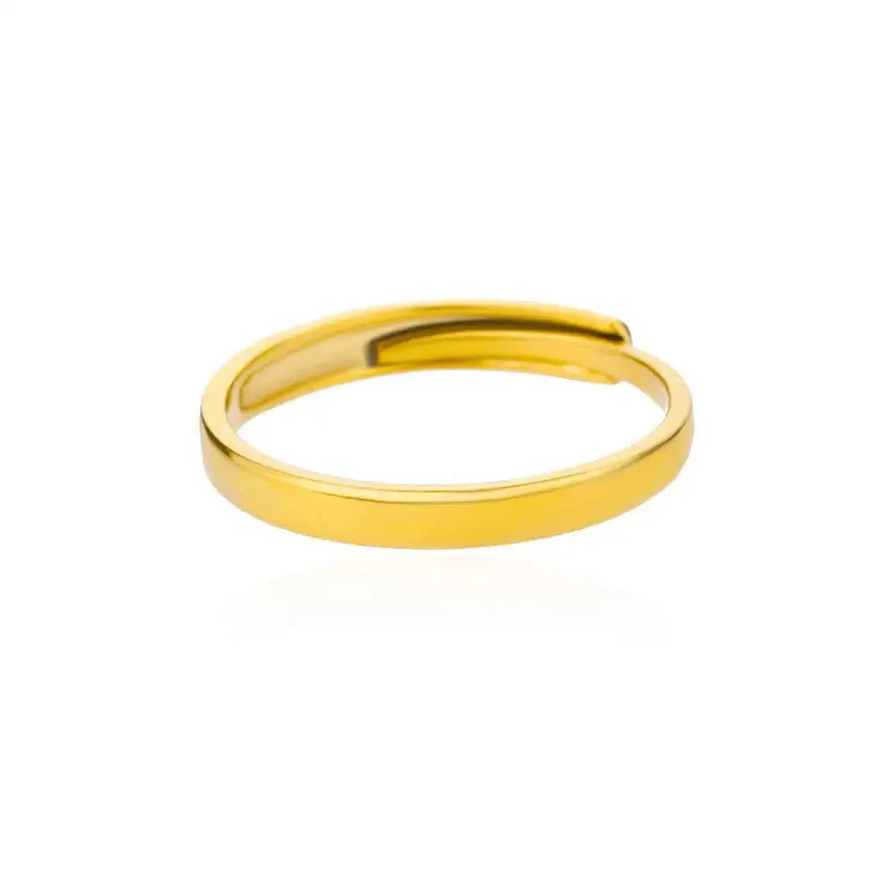 New Trend Irregular Square Stainless Steel Gold Plated Opening Quality Zircon Rings For Girls,Women Fashion Jewellery