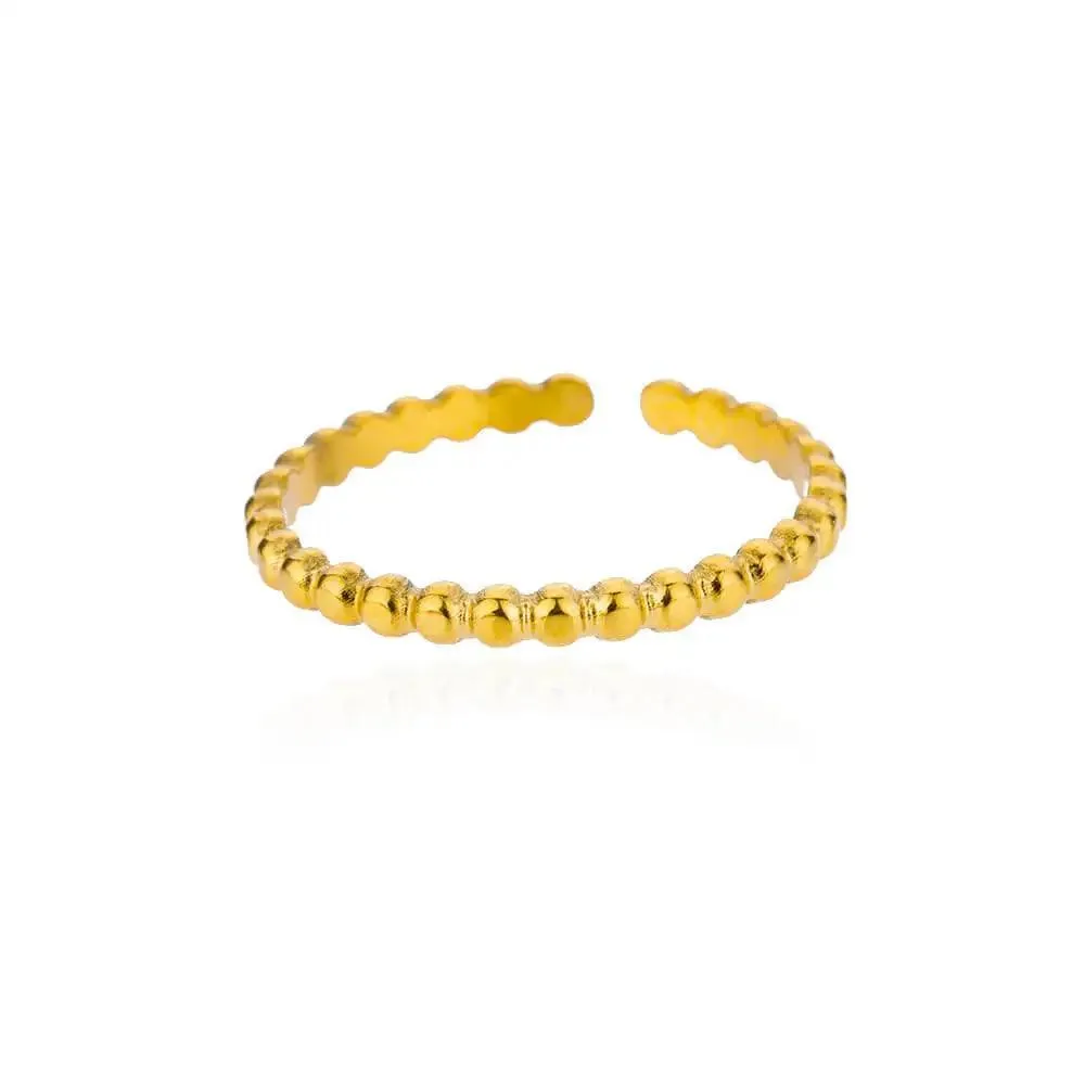 New Trend Irregular Square Stainless Steel Gold Plated Opening Quality Zircon Rings For Girls,Women Fashion Jewellery