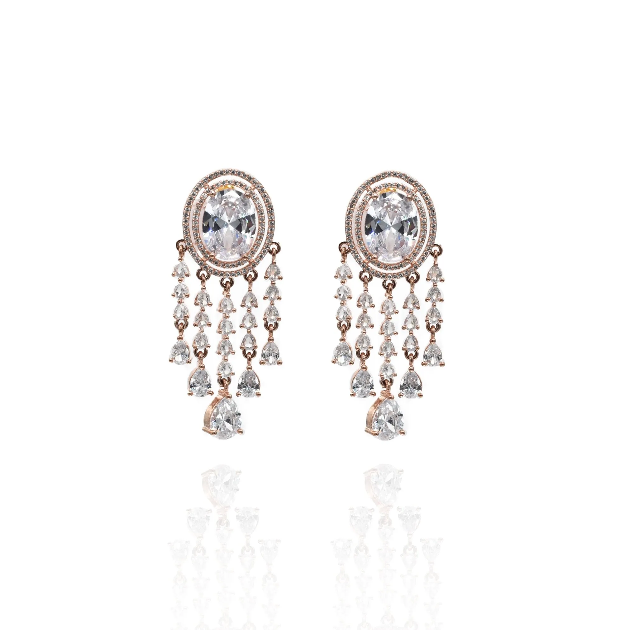 Nimmi Zirconia Tassel Earrings