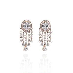 Nimmi Zirconia Tassel Earrings