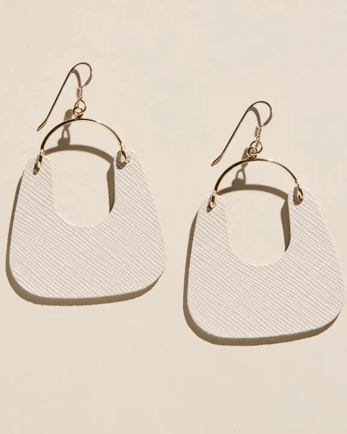 Nora Earrings - Vanilla Shimmer/Gold