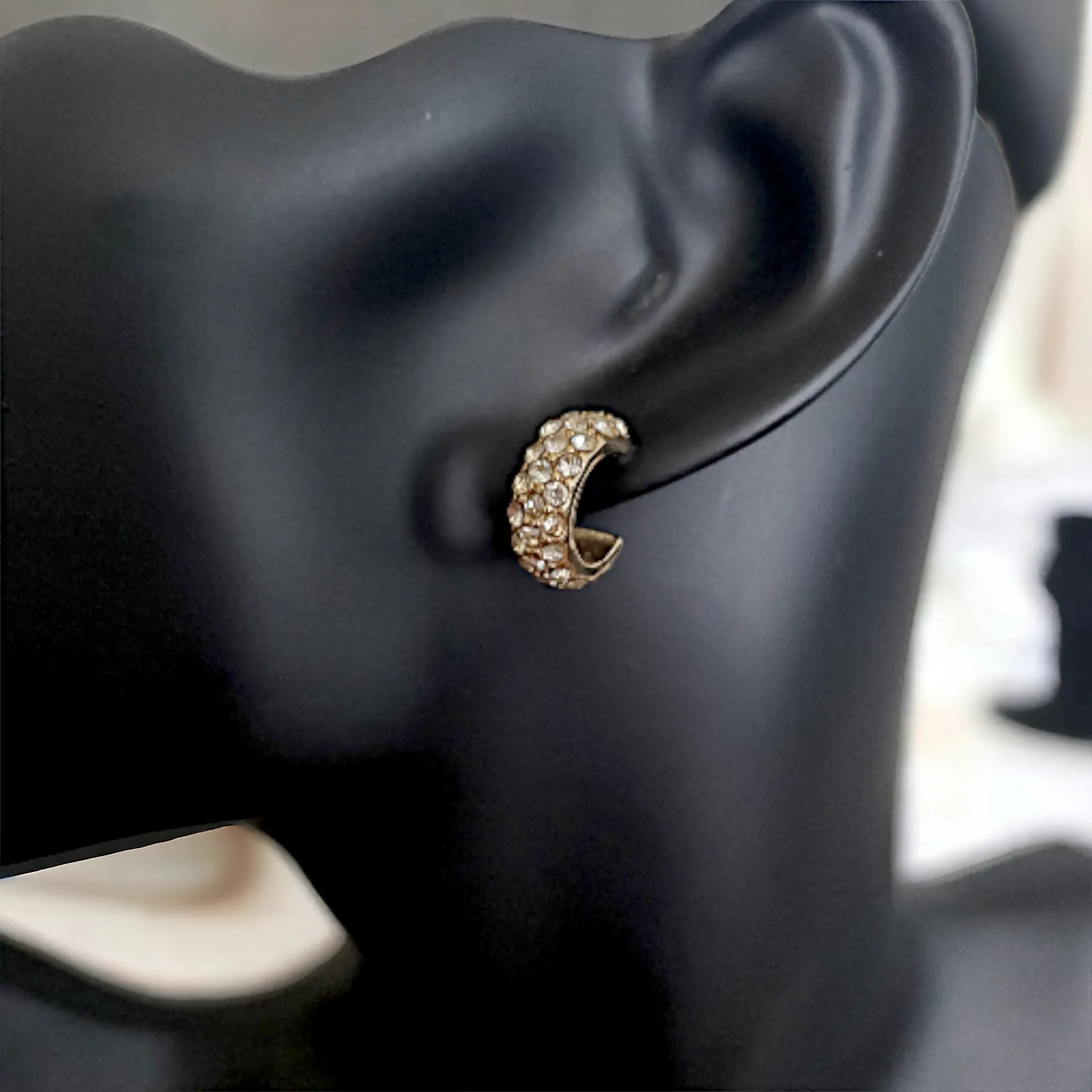 NORDSTROM Pave Crystal Hoop Earrings