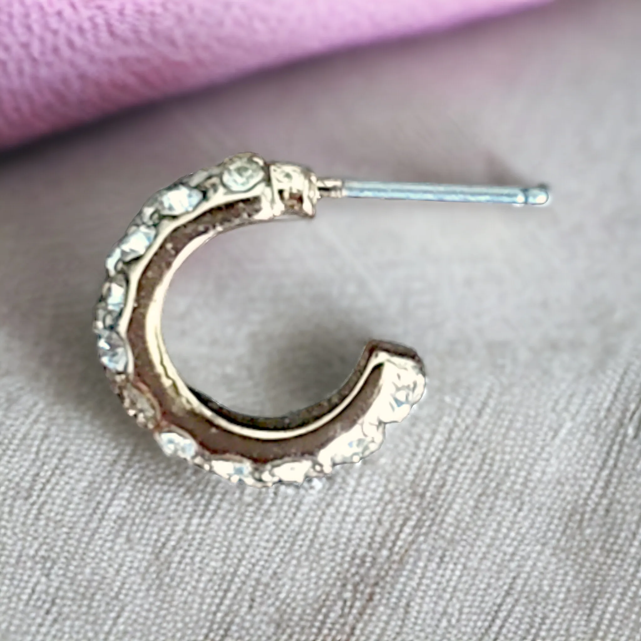 NORDSTROM Pave Crystal Hoop Earrings