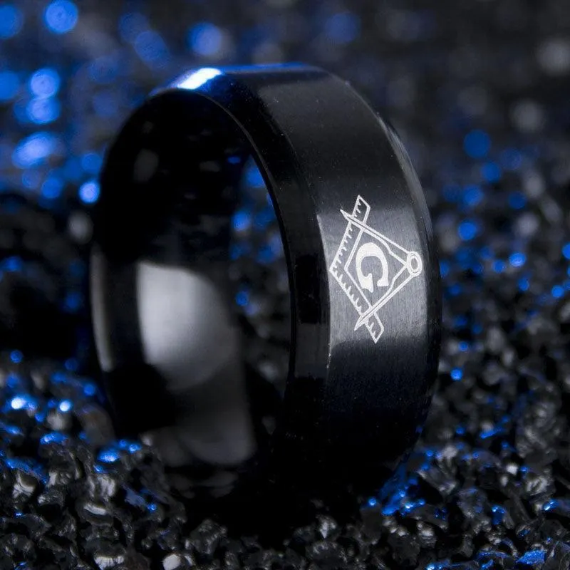 OFFER OF THE MONTH - Vintage Gold Silver Black Freemason Signet Rings