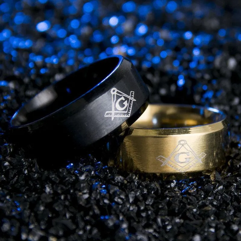 OFFER OF THE MONTH - Vintage Gold Silver Black Freemason Signet Rings