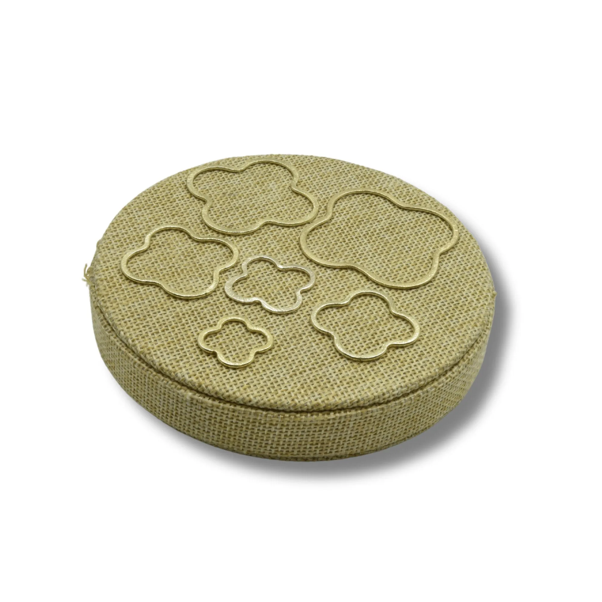 Open Quatrefoil/Clover Shaped Plated Copper Components - Sold in Pre-Counted Bulk Packs of 10 Pieces