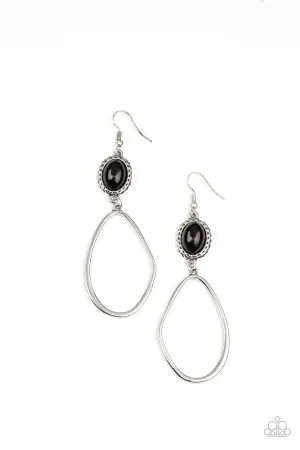Paparazzi Adventurous Allure - Black Earrings