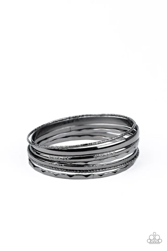 Paparazzi Bracelet ~ Top Of The Heap - Black